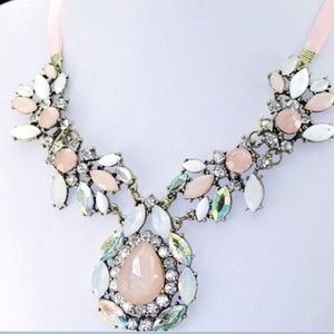NEW  Pink Water Drop Statement Necklace